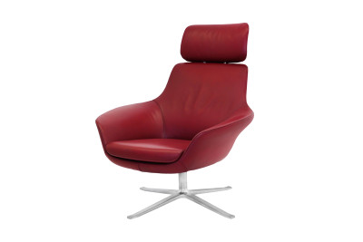 Walter Knoll Oscar Sessel Leder / Rot