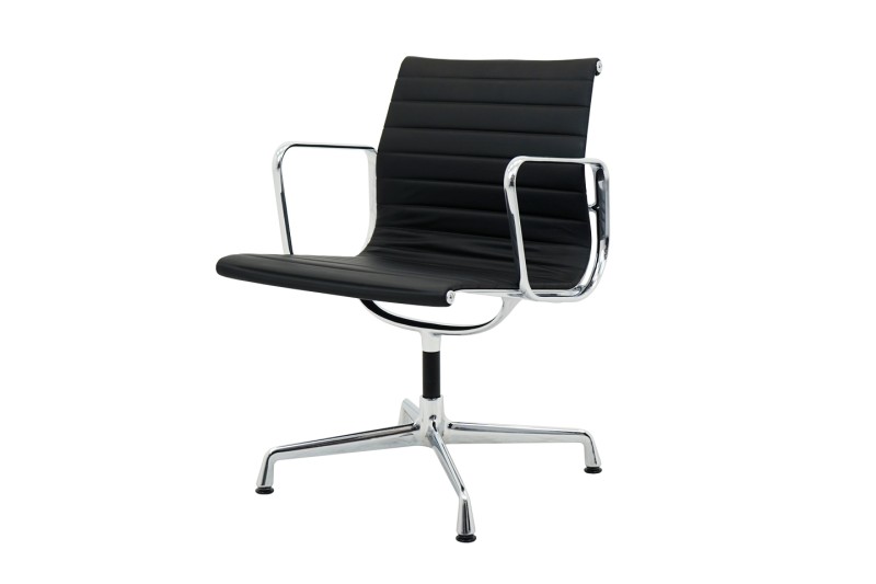 Vitra EA 108 Leder / Schwarz *drehbar*