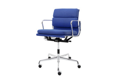 Vitra Soft Pad EA 217 Bürodrehstuhl Cosy / Blau *mit arret. Wippfunktion*