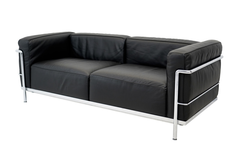 Cassina LC3 Le Corbusier 2-er Sofa Leder / Schwarz