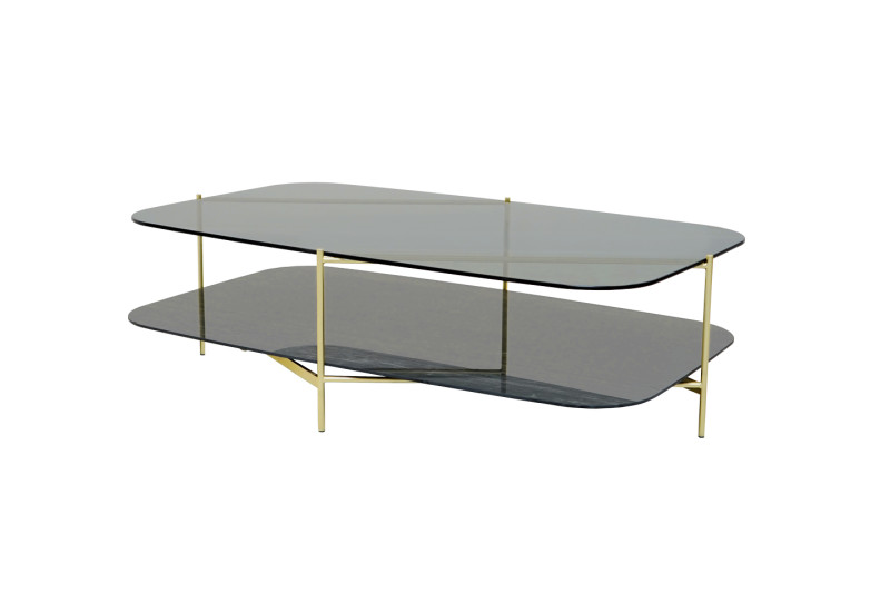 Ligne Roset Clyde Numéro 111 Glas / Marmor / Schwarz