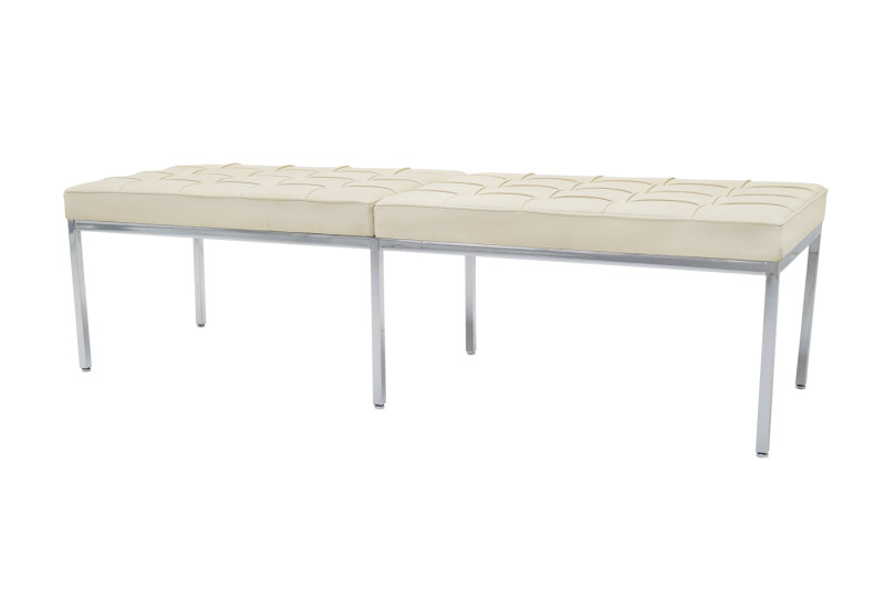 Knoll International Sofá Florence Bench Piel / Beige