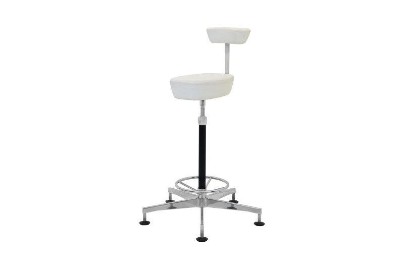 Vitra Nelson Perch Barhocker Leder / Weiß