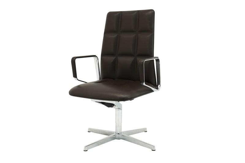 Walter Knoll Leunstoel Conferentiestoel Leder / Bruin