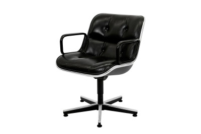 Knoll International Pollock Executive Chair Leder / Schwarz