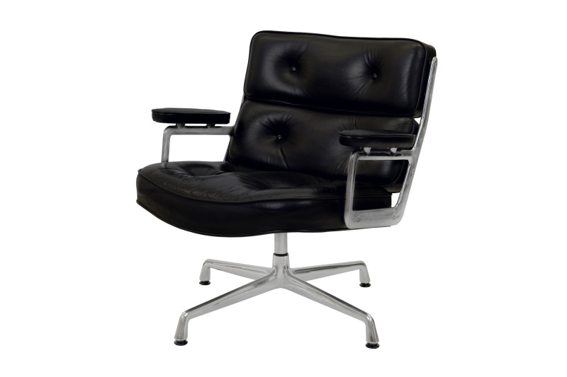 Vitra Lobby Chair ES 105 Sessel Leder / Schwarz