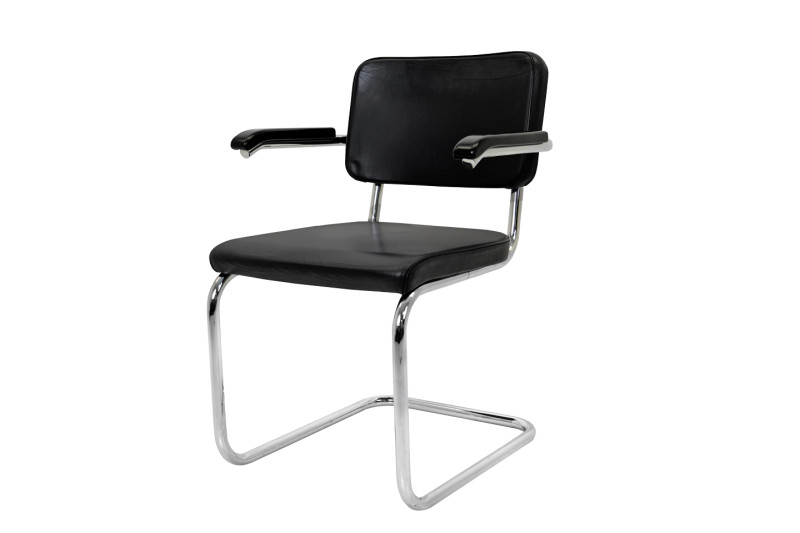 Thonet S 64 PV Sillón basculante cuero / negro