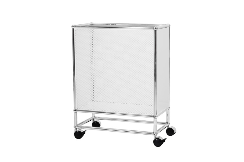 USM Haller handdoekenmand zuiver wit RAL 9010 / geperforeerd 50 x 25 cm