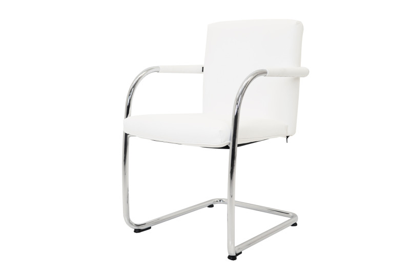 Vitra VisaSoft Freischwinger Kunstleder / Weiß *stapelbar*