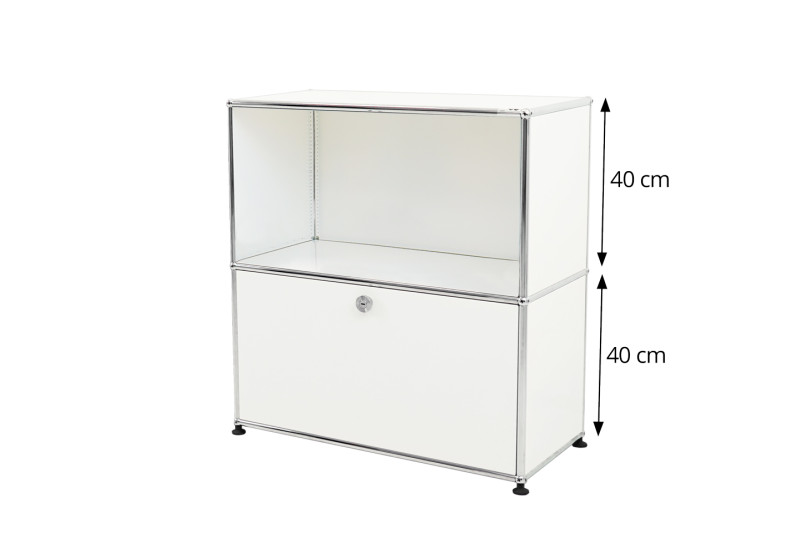 USM Haller Aparador blanco puro RAL 9010 *40 cm de altura de estante*.