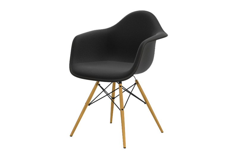 Vitra Eames Plastic Armchair DAW Stoff / Schwarz