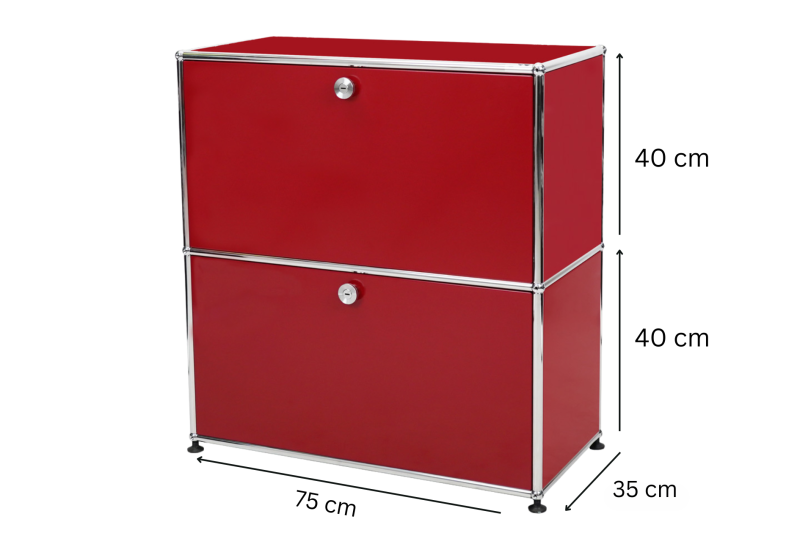 USM Haller Buffet Rouge Rubis USM *40 cm de hauteur de compartiment*