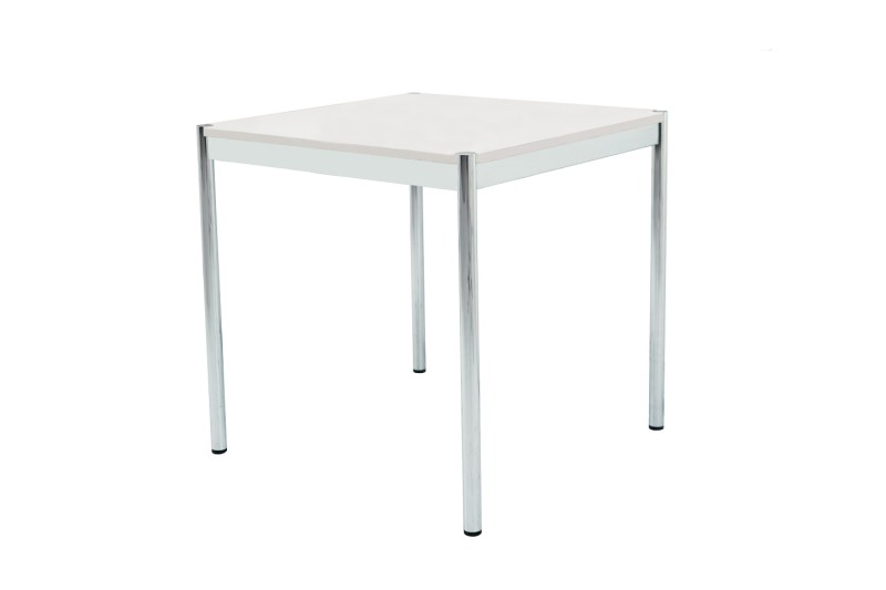 USM Haller Besprechungstisch Agglo Micro Sivec / Weiß 75 x 75 cm