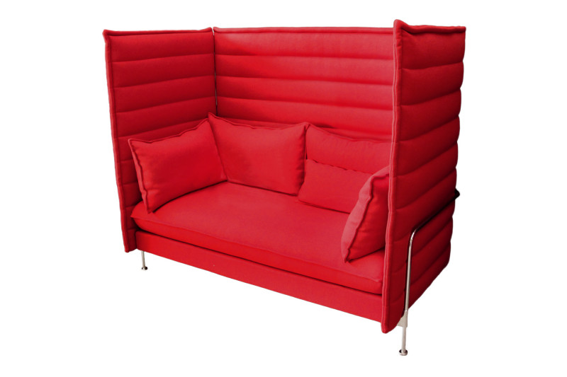 Vitra Alcove Highback Two-Seater Stoff / Rot