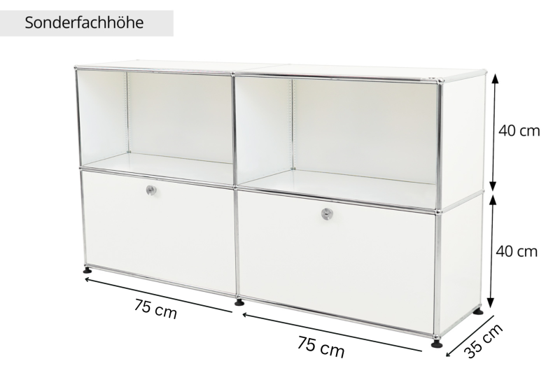 USM Haller Sideboard Reinweiß RAL 9010 *40 cm Fachhöhe*