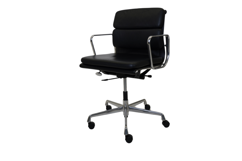 Vitra EA 217 Leder / Schwarz