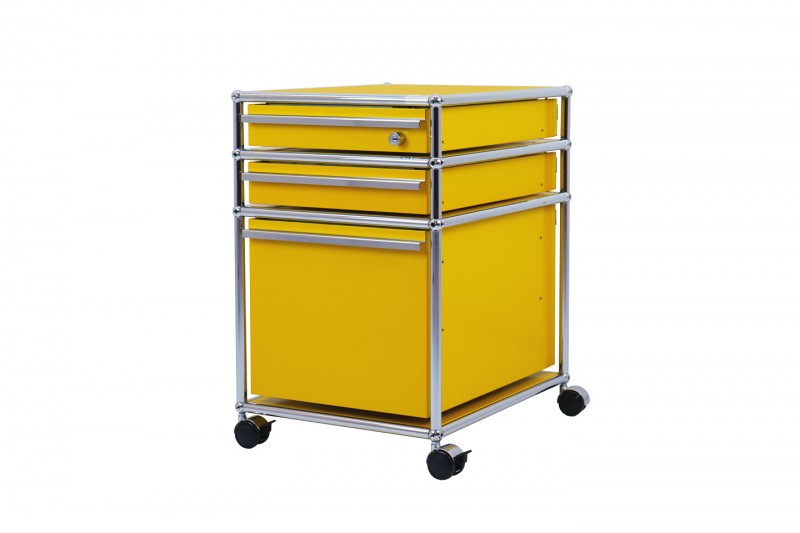 USM Haller Rollcontainer Goldgelb RAL 1004