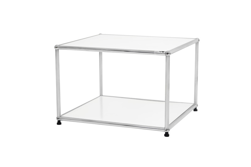 USM Haller Table d'appoint blanc pur RAL 9010 55 x 50 cm