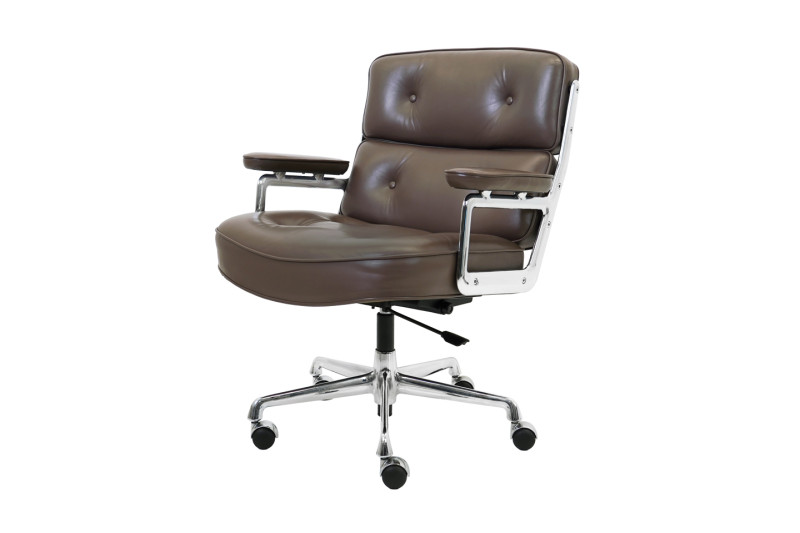 Silla de vestíbulo Vitra ES 104 cuero / marrón claro