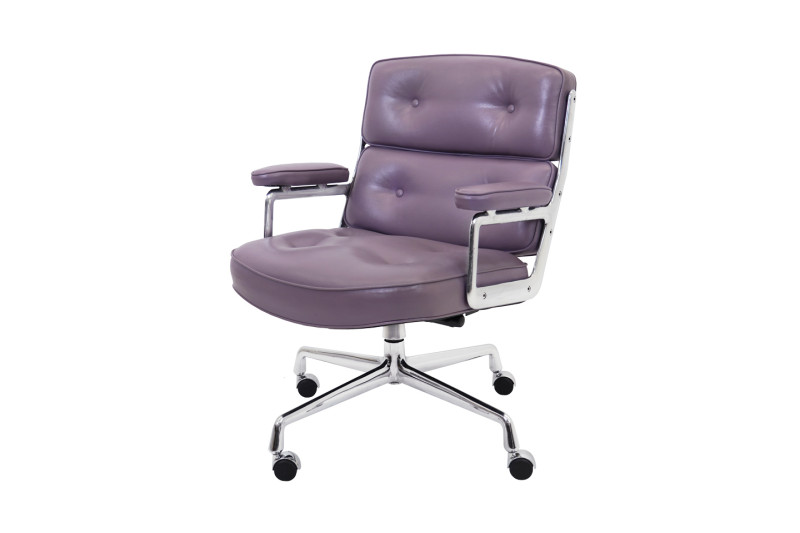 Silla de vestíbulo Vitra ES 104 Piel Vintage / Violeta