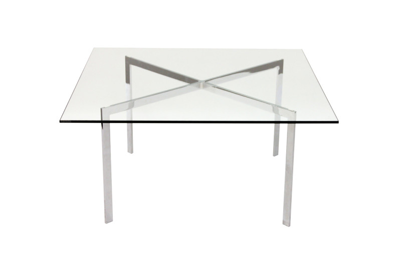 Knoll Side Table Barcelona Glass 100 x 100 cm