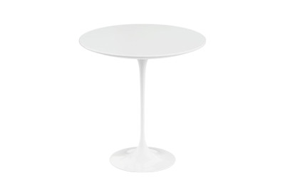 Knoll International Saarinen Beistelltisch Laminat / Weiß Ø 41 cm