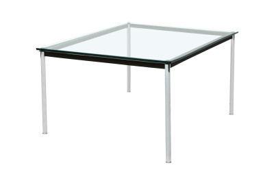 Cassina LC10 Table en tube - Grand Modèle Tisch / Glas 140 x 140 cm