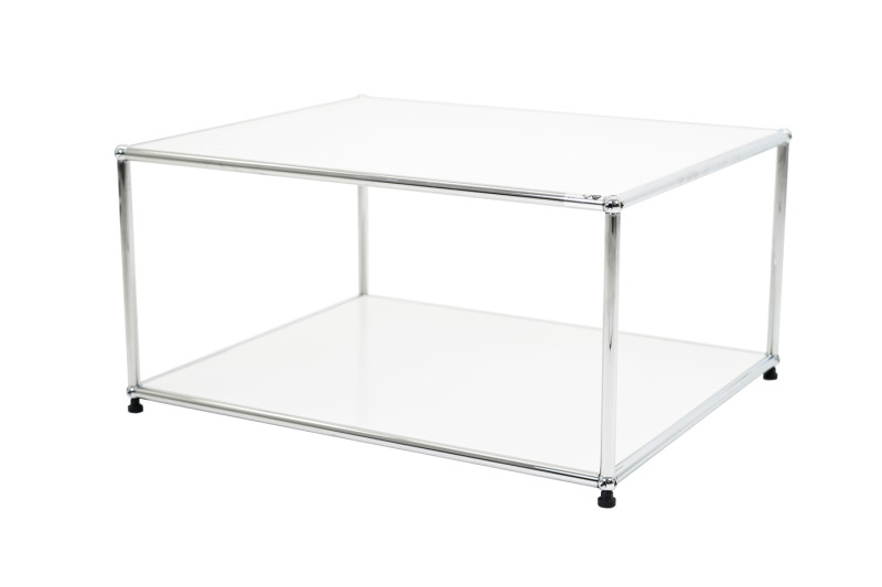 USM Haller bijzettafel zuiver wit RAL 9010 75 x 63 cm