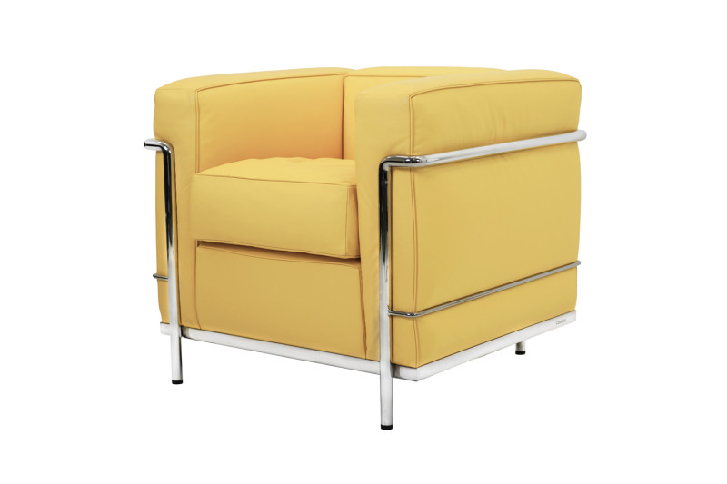 Cassina LC2 Sillón Le Corbusier cuero / amarillo