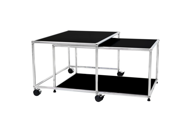 USM Haller set van 2 aanschuiftafels 75 x 50 cm