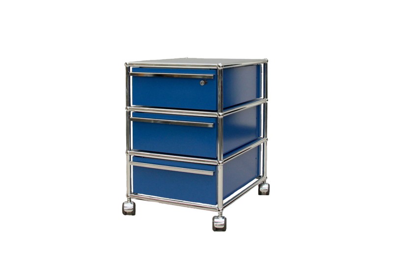 USM Haller Rollcontainer Enzianblau RAL 5010