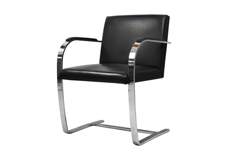 Knoll International Freischwinger Brno Leder / Schwarz