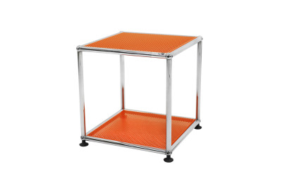 USM Haller Beistelltisch Reinorange RAL 2004 / Perforiert 35 x 35 cm