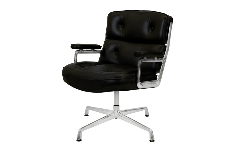 Vitra Lobby Chair ES 108 Sessel Leder / Schwarz