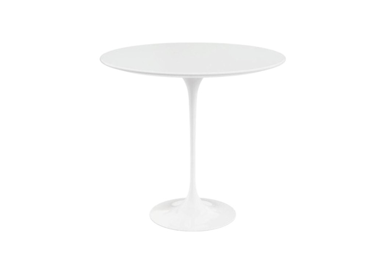 Knoll International Saarinen Beistelltisch Laminat / Weiß Ø 51 cm