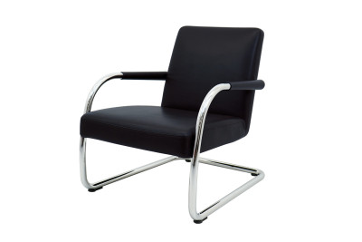 Vitra VisaLounge Sessel Leder / Schwarz