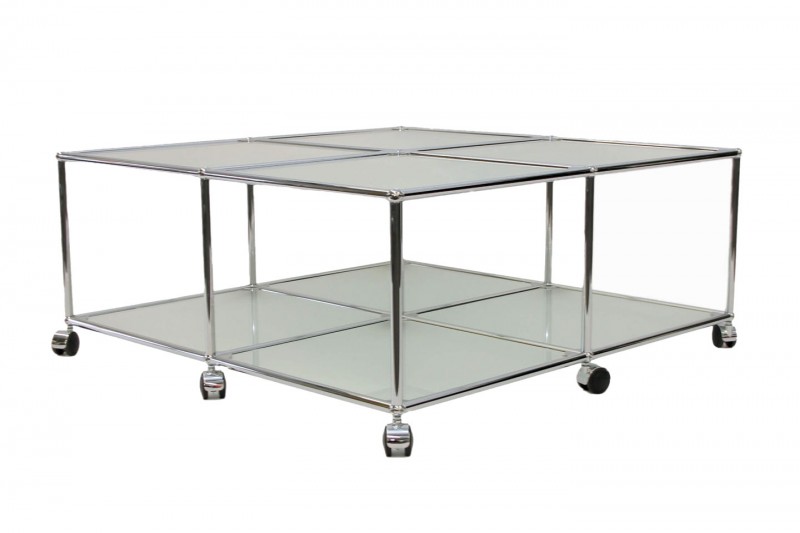 USM Haller Beistelltisch Glas / Satiniert 100 x 100 cm