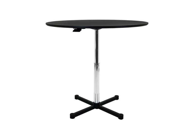 USM Kitos Mesa de Reunión Cristal / Negro Ø 110 cm