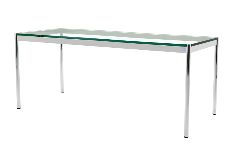 USM Haller Schreibtisch Klarglas 200 x 75 cm