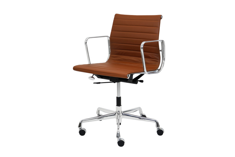 Vitra EA 117 Bürodrehstuhl Leder / Cognac